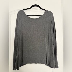 Champion Women's Long Sleeve Gray Top